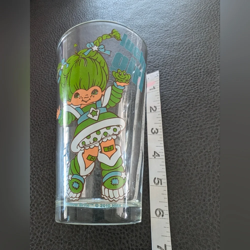 2010 Rainbow Brite Tumbler Glass Cup Lucky Girl Patty O’ Green Spencers Gifts